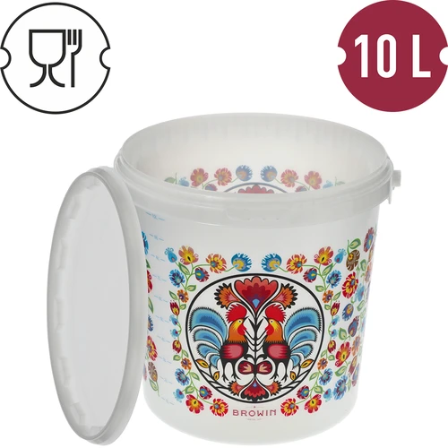 Elintarvikeämpäri GWIOZDA - kannella, 10 L - 4