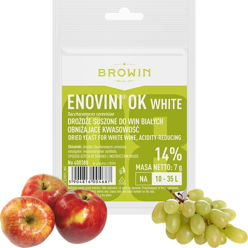 Enovini® OK WHITE - viinihiiva, joka alentaa happamuutta 7 g - 3