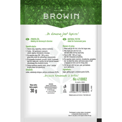 Frukta-Žel - pektiini hilloille ja säilykkeille, 30 g - 2