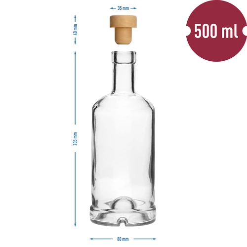 Gabinetowa-pullo 0,5 L korkilla - 6