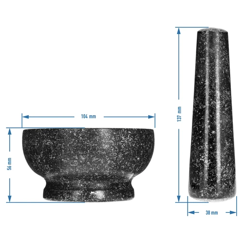 Graniittinen keittiömortteli - 10 cm - 9
