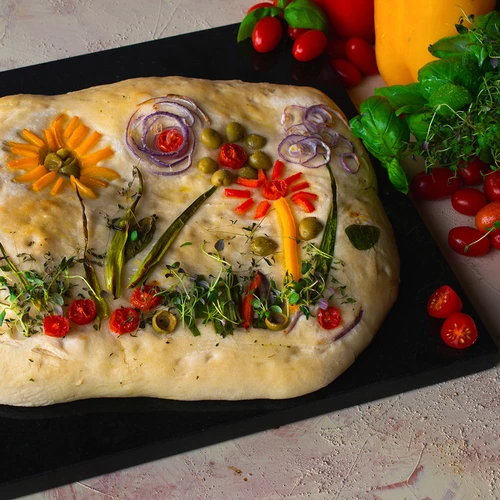 Graniittinen suorakulmainen pizzakivi 37 x 35 cm - 11