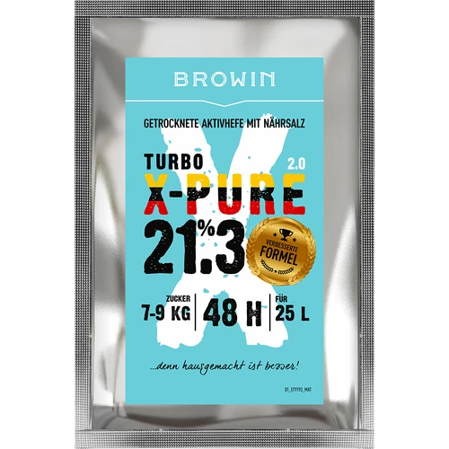 Hiiva Turbo X-Pure 21,3 %, 48 h, 25 L  - 1 
