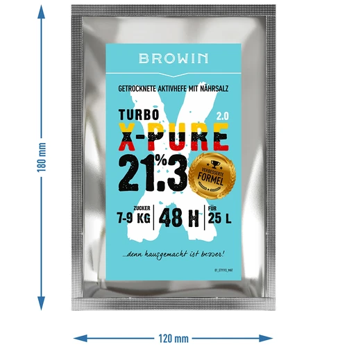 Hiiva Turbo X-Pure 21,3 %, 48 h, 25 L - 4