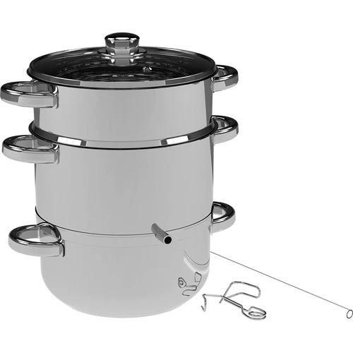Höyrymehustin (mehumaija) ruostumattomasta teräksestä + höyrytysosa, 5 l