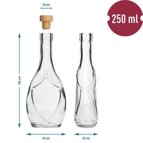 ICONA-koristepullo 250 ml, sienikorkilla, 1 kpl - 5