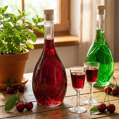 ICONA-koristepullo 500 ml, sienikorkilla, 1 kpl - 6