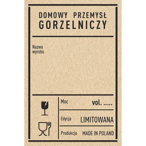 Itseliimautuvat etiketit 60x90 mm pulloihin, vodkaan, PRL, 20 kpl  - 1 