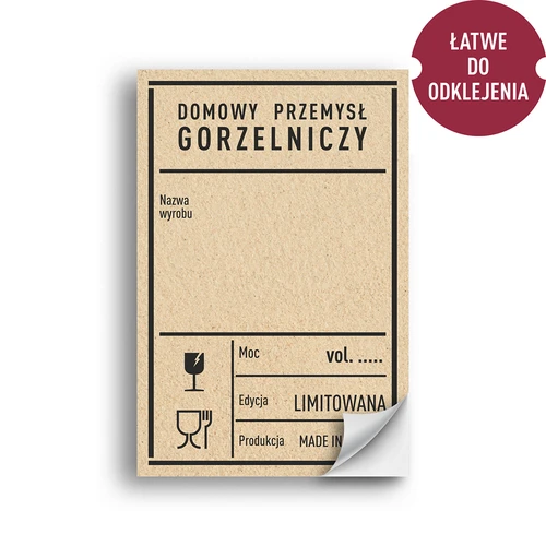 Itseliimautuvat etiketit 60x90 mm pulloihin, vodkaan, PRL, 20 kpl - 2