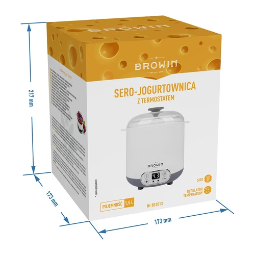 Juusto-jogurttikone termostaatilla 1,5 L - 12