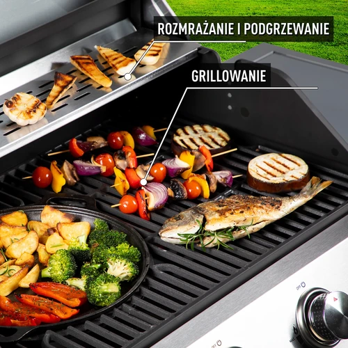Kaasugrilli dragON BBQ201, 18,8 kW, hopea - 6