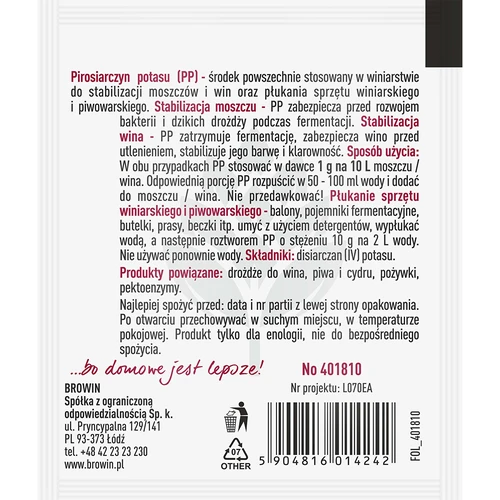 Kaliumdisulfiitti 10 g - 2