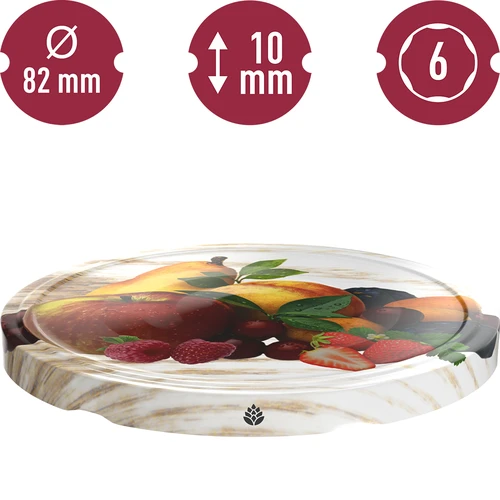 Kansi fi 82/6 hedelmät valkoisella taustalla - 10 kpl - 3