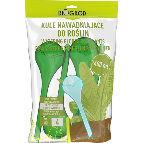 Kastelupallot kasveille, vihreät läpinäkyvät, 400 ml, 4 kpl - 3