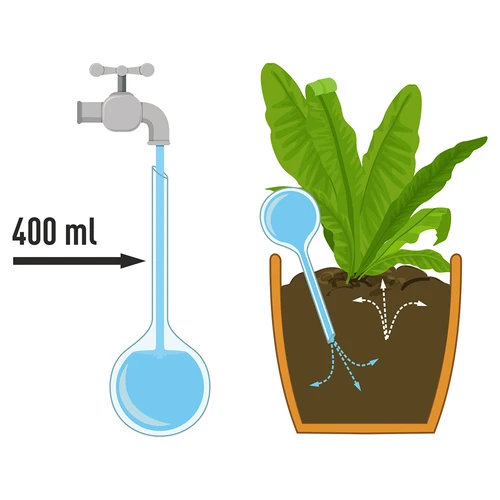 Kasvien kastelupallot, mustat mattapintaiset, 400 ml, 4 kpl - 4
