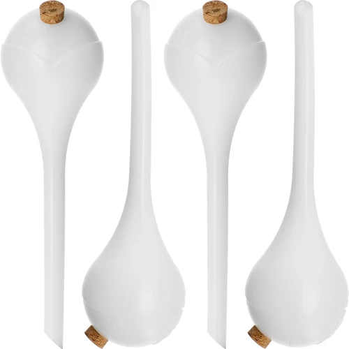 Kasvien kastelupallot, valkoiset puoliläpinäkyvät korkilla, 400 ml, 4 kpl  - 1 