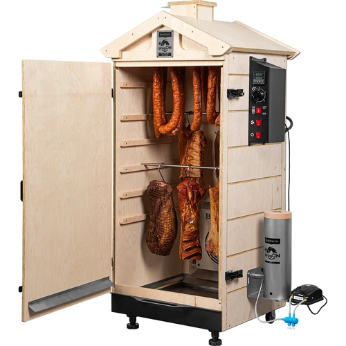 Kehyksetön dragON PLYWOOD NATURE -savustuskaappi digitaalisella ohjaimella, 200L - 4