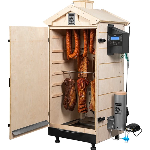 Kehyksetön savustin dragON PLYWOOD NATURE Wi-Fi-ohjaimella, 200L - 4