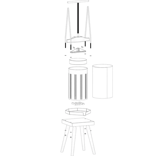 Kehysprensa hedelmille – metallikorilla, 10L - 4