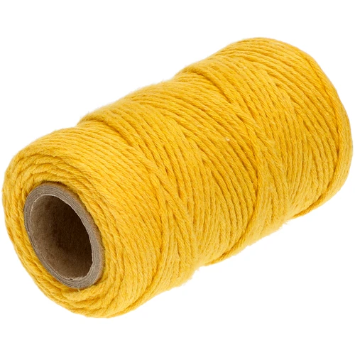 Keltainen puuvillanyöri 2 mm/55 m/100 g - 2