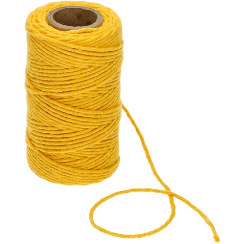 Keltainen puuvillanyöri 2 mm/55 m/100 g - 3