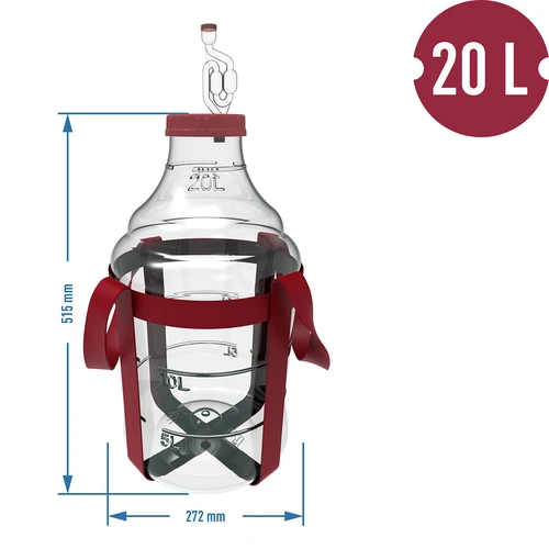 Kevyt, särkymätön viinipallo hihnoilla, 20 L - 6