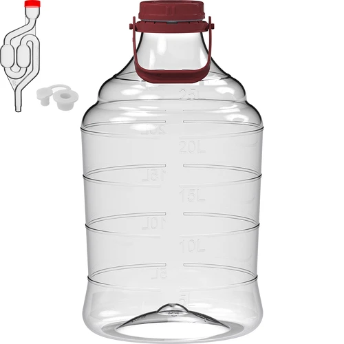 Kevyt, särkymätön viinipallo, jossa kahva, 25 L - 2