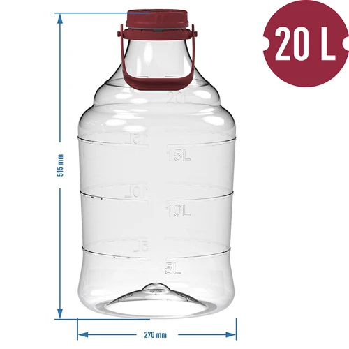 Kevyt, särkymätön viinipallo kahvalla, 20 L - 6