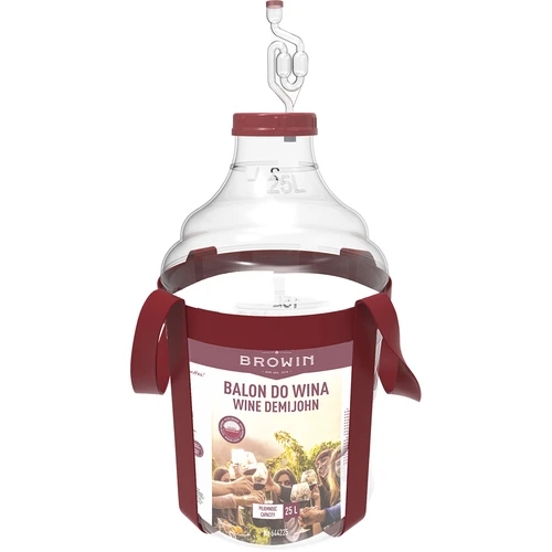 Kevyt, särkymätön viinipullo hihnoilla, 25 L - 2