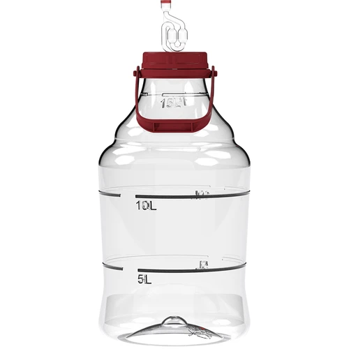 Kevyt, särkymätön viinipullo, jossa kahva, 15 L  - 1 