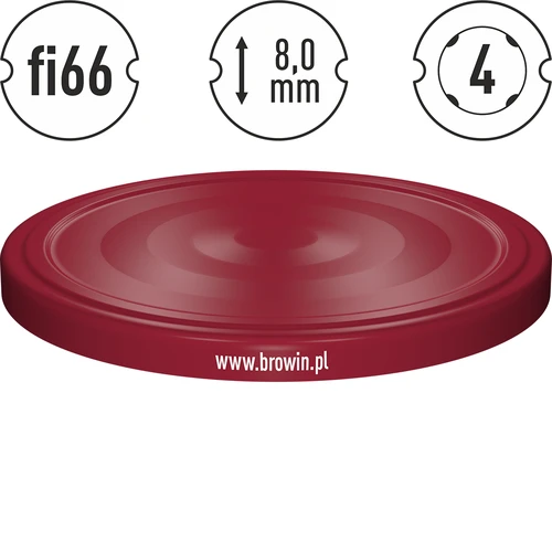 Kierrekorkki fi 66 viininpunainen - 10 kpl - 4