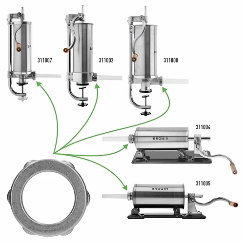 Kierremutteri Browin-makkaratäyttimiin, mallit 311002, 311004, 311005, 311007, 311008 - 3