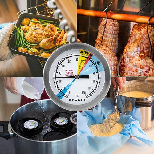 Kinkkupuristimen mittari 1,5 kg ja 3 kg (0°C - +120°C) 12,5 cm - 6