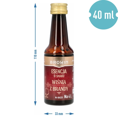 Kirsikka brandyllä -makuesanssi, 40 ml - 4 L:lle - 6