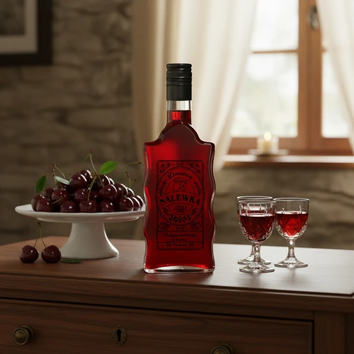 Klasztorna-pullo 500 ml kierrekorkilla, ”Nalewka”-painatus, 1 kpl - 6