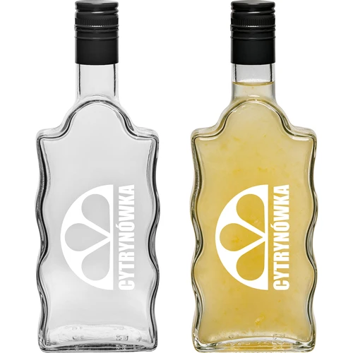 Klasztorna-pullo 500 ml kierrekorkilla ja ”Cytrynówka”-painatuksella, malli 2 - 3