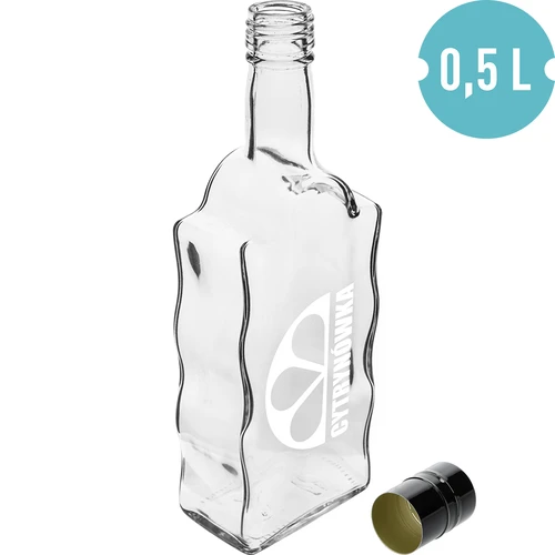 Klasztorna-pullo 500 ml kierrekorkilla ja ”Cytrynówka”-painatuksella, malli 2 - 2