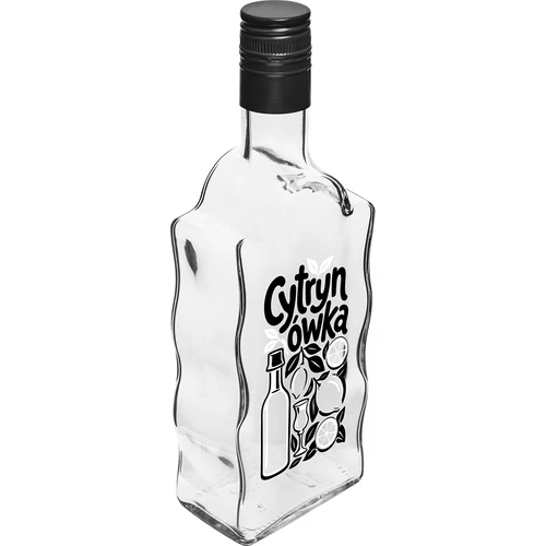 Klasztorna-pullo 500 ml kierrekorkilla ja painatuksella 'Cytrynówka', malli 1  - 1 