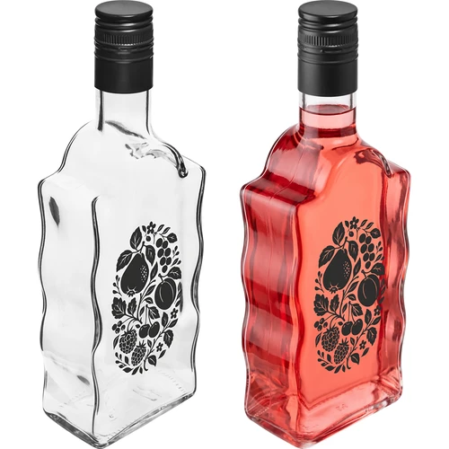 Klasztorna-pullo 500 ml kierrekorkilla ja painatuksella "Hedelmät", kuvio 1 - 4