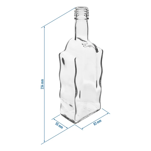 Klasztorna-pullo 500 ml, kierrekorkilla, valkoinen - 6 kpl - 4