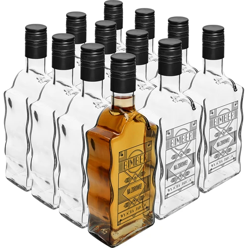 Kluosteripullo 0,5 L, kierrekorkilla ja painatuksella Bimber - 5