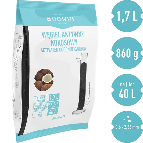 Kookospähkinäaktiivihiili 0,86 kg - 2