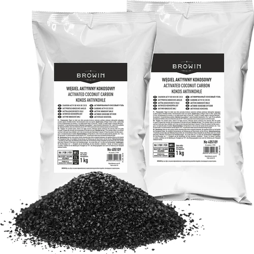 Kookospähkinäaktiivihiili 1 kg x 2 - setti  - 1 