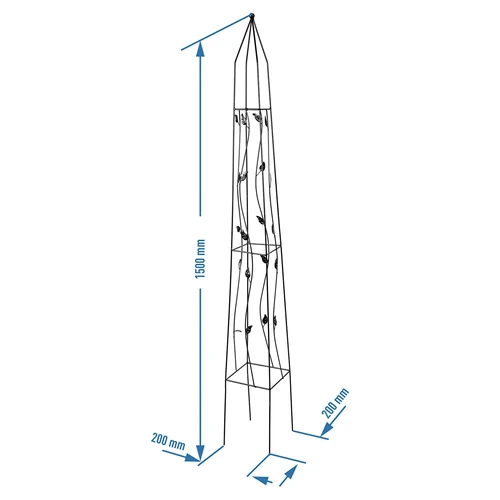 Koristeellinen pergola - Pyramidi, 150 cm - 4
