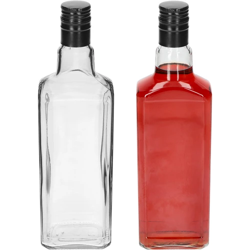 Koristepullo TYNKTURA 0,5 l, pitkä musta kierrekorkki fi 28 mm, 1 kpl - 3