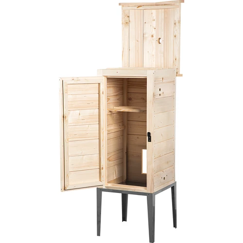 Kuusipuinen savustinkaappi, 200L, ruostumattomalla jalustalla - 2