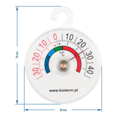 Lämpömittari jääkaappeihin ja pakastimiin (-35°C - +45°C) Ø 5cm - 2