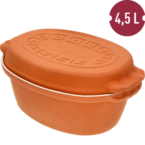 Lasitettu roomalainen pata 4,5 L (meanderit) - 6