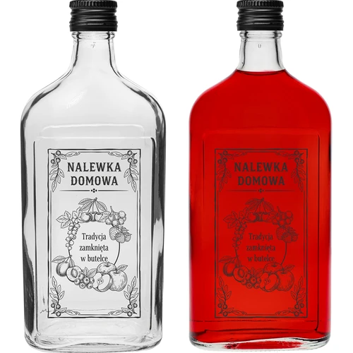 Taskumattipullo 500 ml kierrekorkilla, painatus ”Nalewka domowa”, 1 kpl
