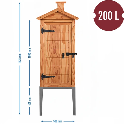 Lehtikuusesta valmistettu savustuskammio, 200L, ruostumattomalla teräsjalustalla - 3